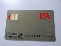 RARE : P.A CONSEIL RESSOURCES HUMAINES (USED CARD) - Telefoonkaarten Voor Particulieren