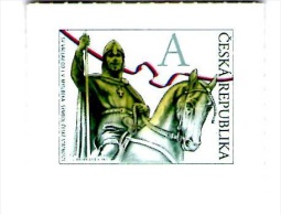 Equestrian Statue Of St. Wenceslas On Wenceslase  Square In Prague, 1 Self-adhesive Stamp, MNH - Ongebruikt