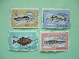 Faroe Islands 1983 Scott 97/100 = 6.40 $ - Fishes - Oblitérés