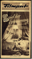 "Filmpost" "Spiel Der Erinnerung" Mit Marie Bell , Harry Baur  -  Filmprogramm Nr. 153 Von Ca. 1947 - Otros & Sin Clasificación