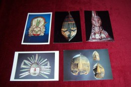 LOT DE 5CARTES  SUR LE THEMES  DES  MASQUES - Ohne Zuordnung