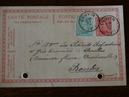 Oblitération Couvin Sur Carte Postale De 1921 - Grenzübergangsstellen