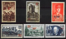 FRANCE 1940/41 - Du N° 489 Au N° 494 - 6 TIMBRES  NEUFS** Y&T 97,00€ - Autres & Non Classés