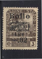 MARCA DA BOLLO/REVENUE  - FIUME - BOLLO - LIRE 0,2 - Fiume & Kupa