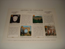 ESPAÑA - HISTORIA DE CATALUNYA - HOJA Nº 7 - ANTIGUITAT (LA ROMANITZACIO) ** MNH - Souvenirbögen