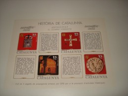 ESPAÑA - HISTORIA DE CATALUNYA - HOJA Nº 9 - ANTIGUITAT (EL DOMINI VISIGOTIC) ** MNH - Feuillets Souvenir