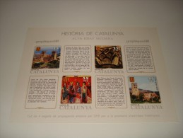 ESPAÑA - HISTORIA DE CATALUNYA - HOJA Nº 10 - ALTA EDAT MITJANA ** MNH - Feuillets Souvenir