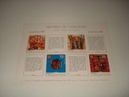 ESPAÑA - HISTORIA DE CATALUNYA - HOJA Nº 11 - ALTA EDAT MITJANA ** MNH - Feuillets Souvenir