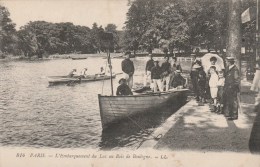 BOIS DE BOULOGNE (Hauts-de-Seine) - L'Embarquement Du Lac Au Bois De Boulogne - Animée - Sonstige & Ohne Zuordnung