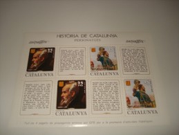 ESPAÑA - HISTORIA DE CATALUNYA - HOJA Nº 15 - PERSONATGES ** MNH - Feuillets Souvenir