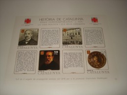 ESPAÑA - HISTORIA DE CATALUNYA - HOJA Nº 35 - EDAT CONTEMPORANEA (LA VIDA POLITICA I ELS SEUS DIRIGENTS) ** MNH - Commemorative Panes