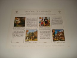 ESPAÑA - HISTORIA DE CATALUNYA - HOJA Nº 37 - EDAT CONTEMPORÀNIA (LES ACTIVITATS ECONOMIQUES I ELS GRUPS SOCIALS) ** MNH - Hojas Conmemorativas