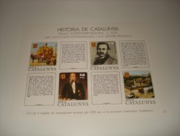 ESPAÑA - HISTORIA DE CATALUNYA - HOJA Nº 38 - EDAT CONTEMPORÀNIA (LES ACTIVITATS ECONOMIQUES I ELS GRUPS SOCIALS) ** MNH - Fogli Ricordo