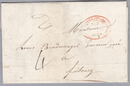 Heimat FR CHÂTEL-St..DENIS1844-04-14 Vorphila Brief Nach Fribourg - ...-1845 Prephilately