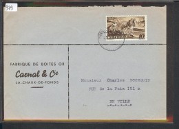 SUISSE - LETTRE HORLOGERIE - MONTRES  - CARNAL & Cie LA CHAUX DE FONDS - Cartas & Documentos