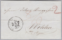 Heimat AR HERISAU 1842-09-27 Vorphila Brief Nach Wohlen - ...-1845 Préphilatélie