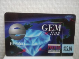 Econo Phone Gemlink 25 $ With Sticker 2 Photo´s Used Rare - Cartes GSM, Recharges & Prépayées