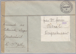 Heimat SG GANTERSWIL ~ca 1940 Militär Brief (Camp Militaire D'Internement) Nach Basel - Dokumente