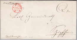 Heimat LU LUZERN 1847-10-02 Rot Vorphila Brief Ohne Inhalt - ...-1845 Vorphilatelie