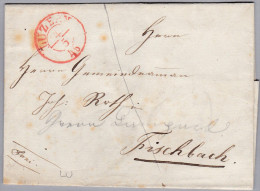 Heimat LU LUZERN 1846-05-04 Rot Vorphila Brief Nach Fischbach - ...-1845 Vorphilatelie