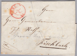Heimat LU LUZERN 1846-05-04 Rot Vorphila Brief Nach Fischbach - ...-1845 Préphilatélie