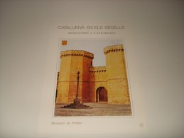 ESPAÑA - CATALUNYA EN ELS SEGELLS - HOJA Nº 52 - MONESTIRS I CATEDRALS (MONESTIR DE POBLET) ** MNH - Feuillets Souvenir