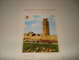 ESPAÑA - CATALUNYA EN ELS SEGELLS - HOJA Nº 56 - MONESTIRS I CATEDRALS (LA SEU DE LLEIDA) ** MNH - Feuillets Souvenir