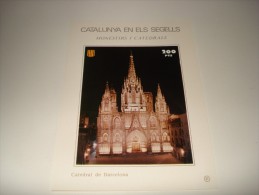 ESPAÑA - CATALUNYA EN ELS SEGELLS - HOJA Nº 57 - MONESTIRS I CATEDRALS (CATEDRAL DE BARCELONA) ** MNH - Feuillets Souvenir