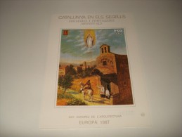 ESPAÑA - CATALUNYA EN ELS SEGELLS - HOJA Nº 60 - ESGLESIES I FORTALESES MEDIEVALS (CAPELLA MARCUS) ** MNH - Souvenirbögen