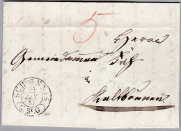 Heimat SG SCHAENNIS 1857-01-22 B.O.M. Nach Kaltbrünn - ...-1845 Prefilatelia