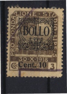 MARCA DA BOLLO/REVENUE  - FIUME - BOLLO CON FREGIO Cent.10 - Fiume & Kupa