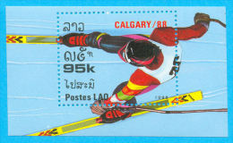 LAOS LAO JO HIVER CALGARY 88 SKY 1988 / MNH** / D 31 - Winter 1988: Calgary