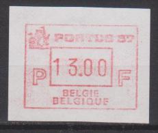 Belgique N° ATM67 *** 13.00 F "Portus 87" - 1987 - Other & Unclassified