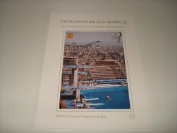 ESPAÑA - CATALUNYA EN ELS SEGELLS - HOJA Nº 110 - ELS ESPORTS I LES DIVERSES MODALITATS (PISCINES PICORNELL) ** MNH - Souvenirbögen