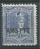 MARCA DA BOLLO/REVENUE  - TRIESTE AMG FTT -IGE  L. 50 - Revenue Stamps