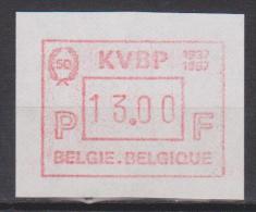 Belgique N° ATM68 *** 13.00 F "K.V.B.P. 87" - 1988 - Autres & Non Classés