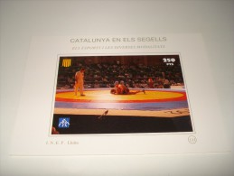 ESPAÑA - CATALUNYA EN ELS SEGELLS - HOJA Nº 111 - ELS ESPORTS I LES DIVERSES MODALITATS (L'INEF - LLUITA) ** MNH - Fogli Ricordo