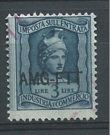 MARCA DA BOLLO/REVENUE  - TRIESTE AMG FTT -IGE  L. 3 - Revenue Stamps