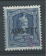 MARCA DA BOLLO/REVENUE  - TRIESTE AMG FTT -IGE  L. 5 - Revenue Stamps