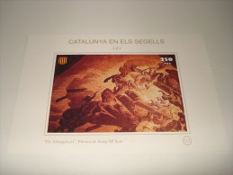 ESPAÑA - CATALUNYA EN ELS SEGELLS - HOJA Nº 112 - ART ("ELS ALMOGAVERS" OBRA DE JOSEP MARIA SERT) ** MNH - Feuillets Souvenir