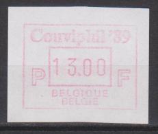 Belgique N° ATM74 *** 13.00 F "Couviphil 89" - 1989 - Andere & Zonder Classificatie