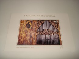 ESPAÑA - CATALUNYA EN ELS SEGELLS - HOJA Nº 118 - ART (ORGUE PORTATIL BARROC SEGLE XVIII) ** MNH - Souvenirbögen