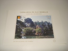 ESPAÑA - CATALUNYA EN ELS SEGELLS - HOJA Nº 134 - COSTUMS I TRADICIONS (PARC SAMA DE CAMBRILS, SEGLE XIX, TARRAG  ** MNH - Hojas Conmemorativas