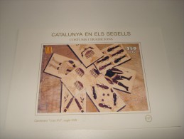 ESPAÑA - CATALUNYA EN ELS SEGELLS - HOJA Nº 137 - COSTUMS I TRADICIONS (CANTERANO "LLUIS XVI" SEGLE XVIII) ** MNH - Feuillets Souvenir