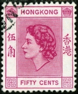 HONG KONG, COMMEMORATIVO, REGINA ELISABETTA II, 1954, FRANCOBOLLO USATO, Scott 192 - Usati