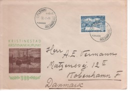 FINLANDE LETTRE 1949 AVEC TIMBRE N° 358  KRISTIINANKAUPUNKI 1649 - 1949 - Lettres & Documents