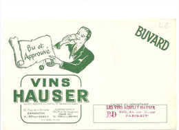 Buvard HAUSSER Bu Et Approuvé Vins Hausser Les Vins Achille Hausser 222, Avenue Du Maine à Paris XIV - Liquor & Beer