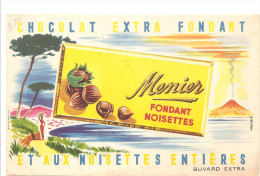 Buvard Menier Chocolat Extra Fondant Et Aux Noisettes Entières - Cocoa & Chocolat