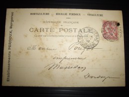 CP Mouchon  1902 Privé-etalissements PERDOUX  BERGERAC  Abimé Tou - Privatganzsachen