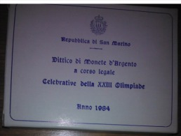 1984 SAN MARINO XXIII OLIMPIADE DI LOS ANGELES DITTICO FDC - San Marino